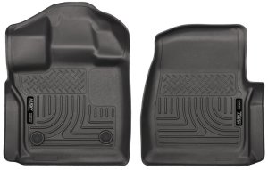 Ford F-150 Floor Liners - Front - Husky Liners - WeatherBeater - Black - `15-`23 Ford F-150 Floor Liners - Front - Husky Liners - WeatherBeater - Black - `15-`23